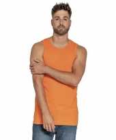 Oranje t-shirt zonder mouw singlet heren