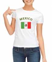 Wit dames t shirt mexico zonder mouw